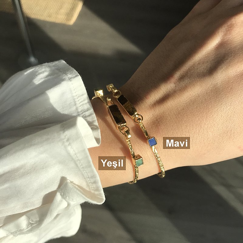 Kaplan Gözü ve Agat Taşlı Bileklik