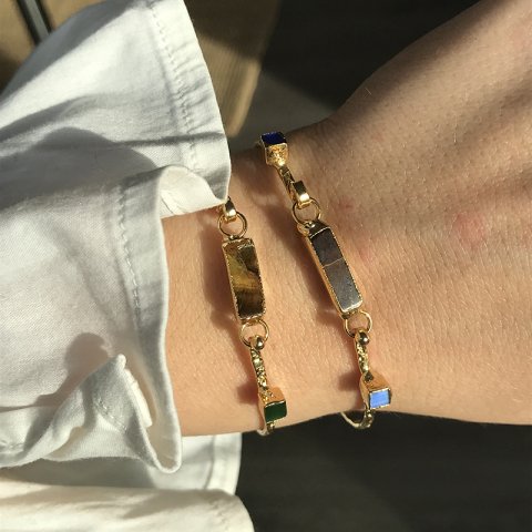 Kaplan Gözü ve Agat Taşlı Bileklik