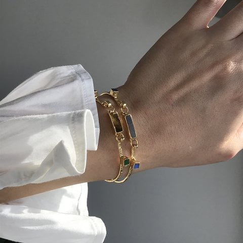 Kaplan Gözü ve Agat Taşlı Bileklik