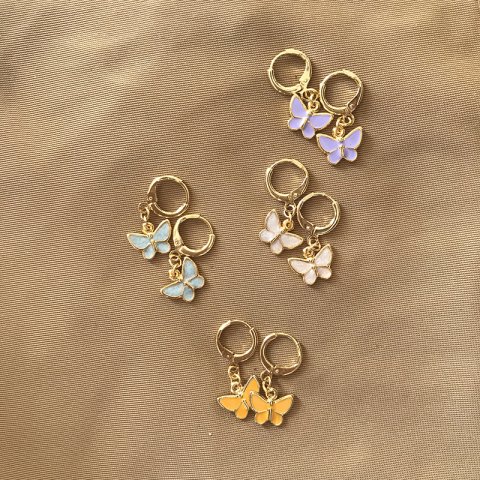 PastelFly Kelebek Küpeler