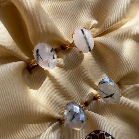 Rutil Kuvars Melek Saçı Yüzük