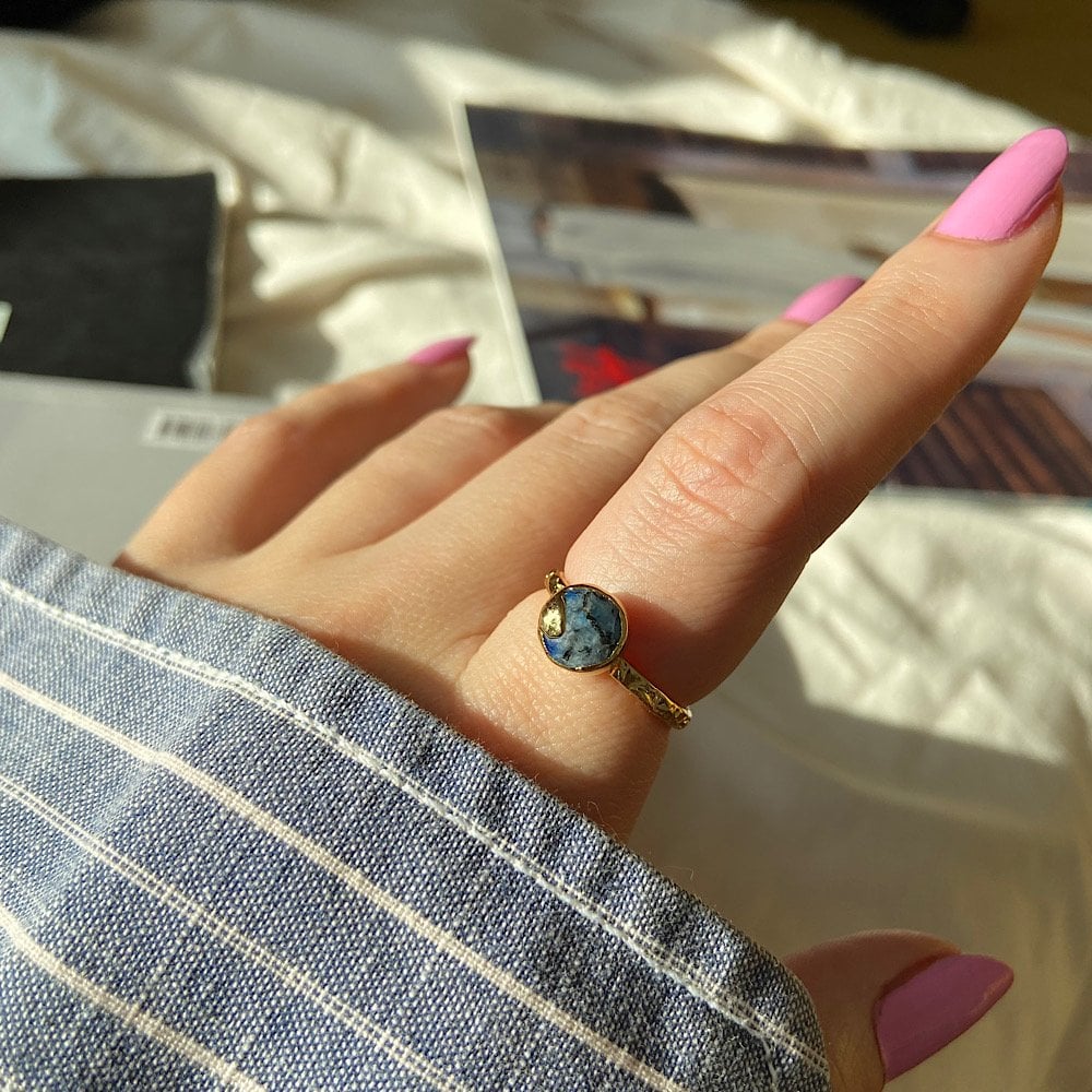 Sodalit Minimal Akik Yüzük