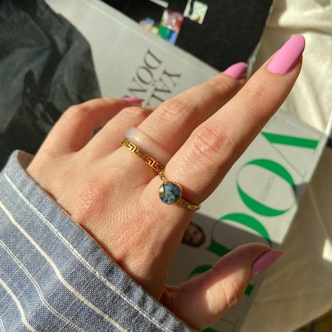 Sodalit Minimal Akik Yüzük