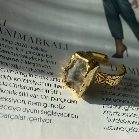 Druzy Doğal Taş Yüzük