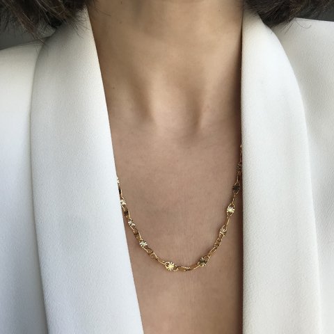 Vintage Sun Zincir Kolye