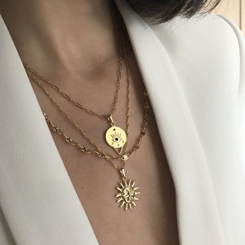 Triangle Eye Madalyon Kolye