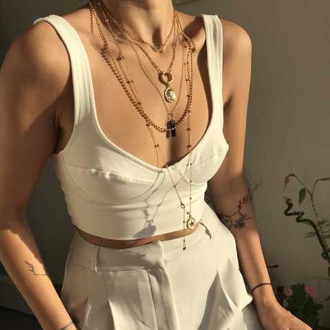 Yıldız Madalyon Kolye