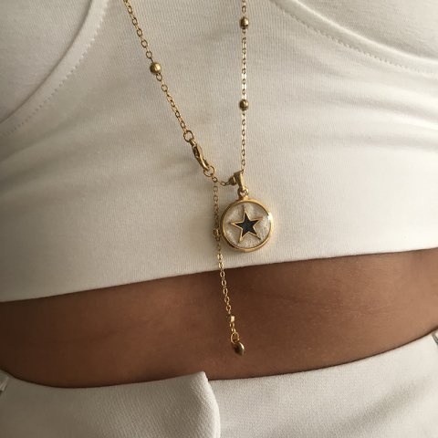Yıldız Madalyon Kolye