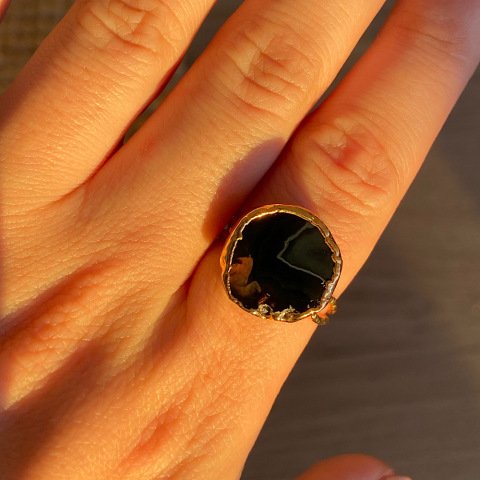 Andalucia Endülüs 2 Agat Doğal Taş Yüzük