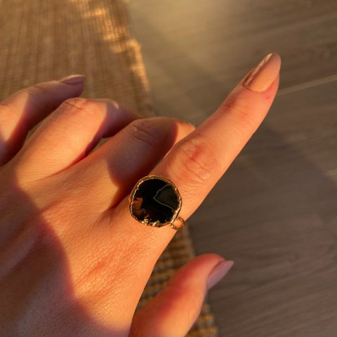 Andalucia Endülüs 2 Agat Doğal Taş Yüzük