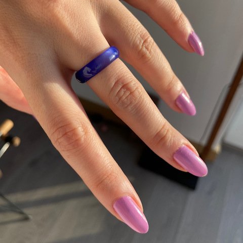 Saks Mavi Akik Taş Yüzük