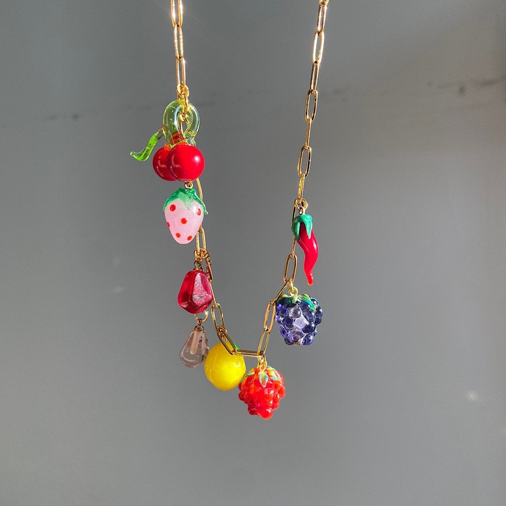 Karışık Meyve Charm Kolye