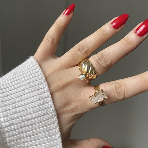 Kristal Kuvars Yüzük