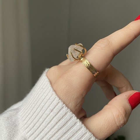 Kristal Kuvars Yüzük