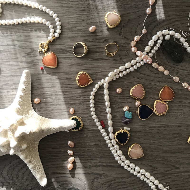 Vintage Doğal Taş Kolye