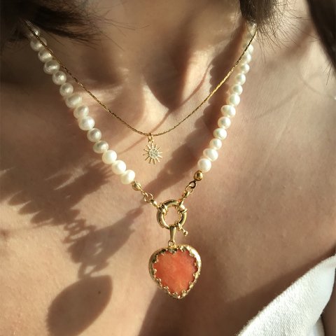 Vintage Doğal Taş Kolye