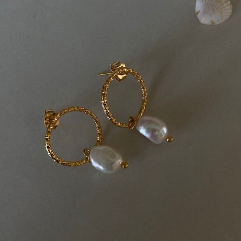 Coastal Sparkle İnci Küpe
