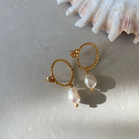 Coastal Sparkle İnci Küpe