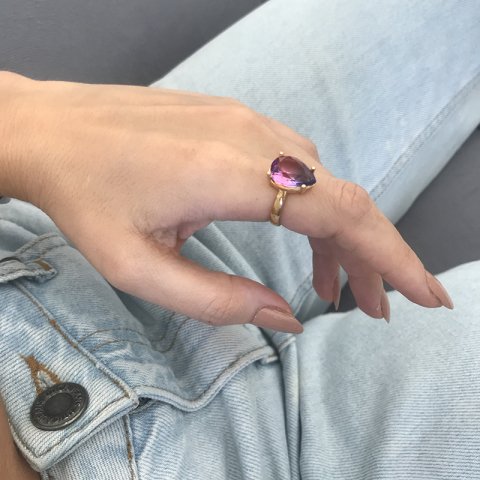 Damla Turmalin Taş Yüzük