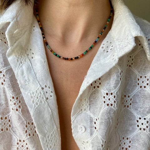 Doğal Taş Mix Kolye