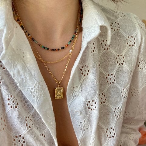 Doğal Taş Mix Kolye