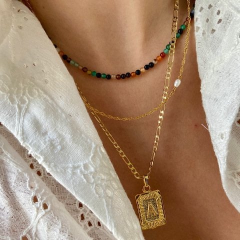 Doğal Taş Mix Kolye