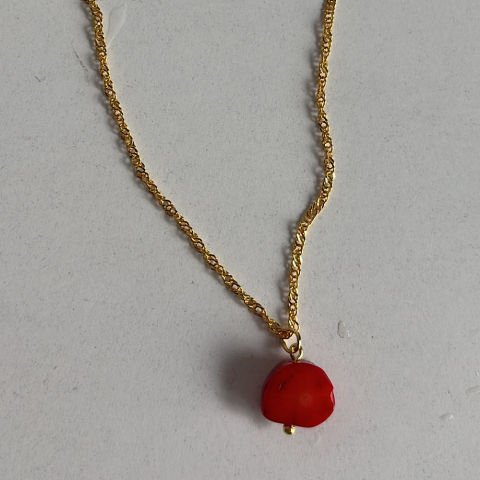 Mercan Kesit Uzun Kolye