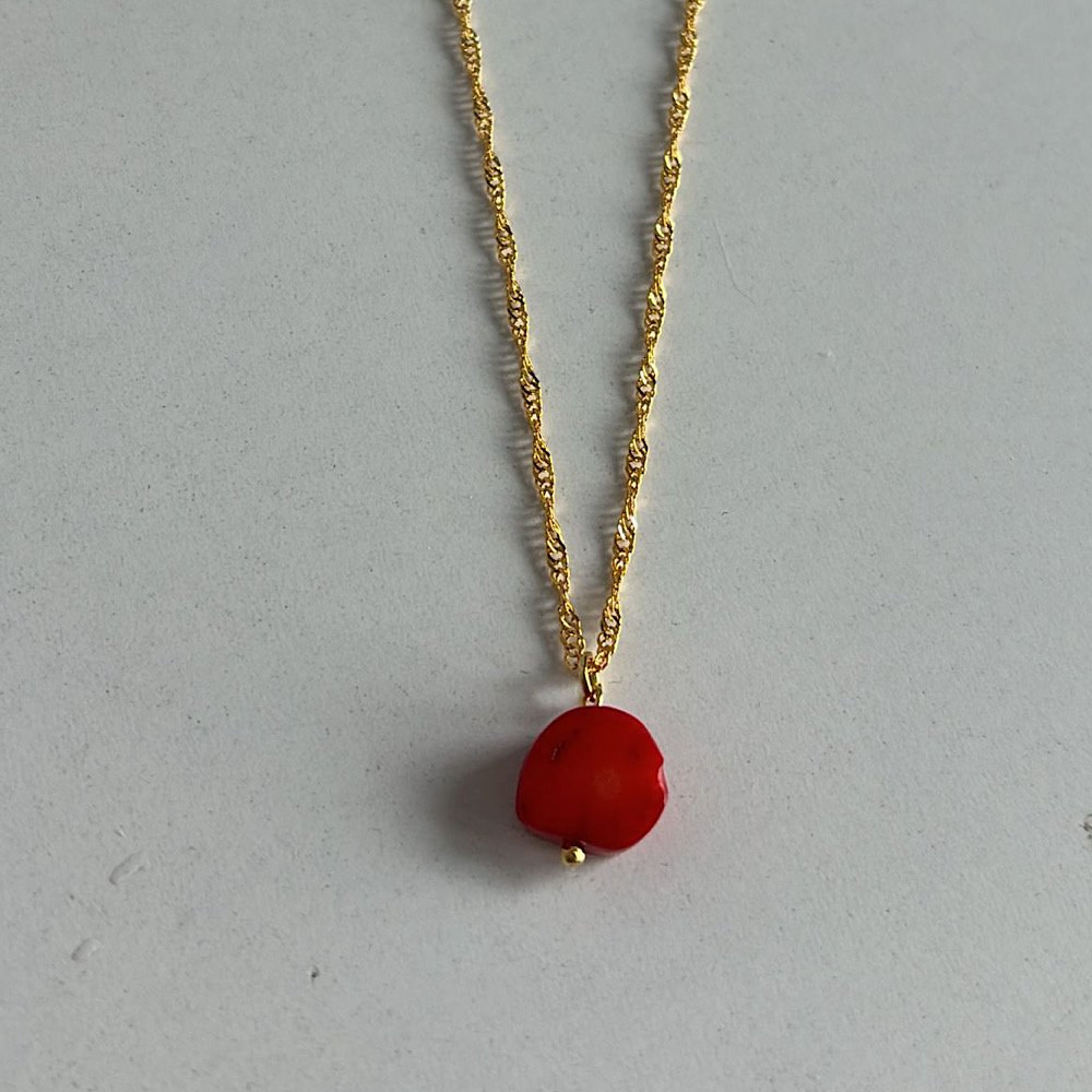 Mercan Kesit Uzun Kolye