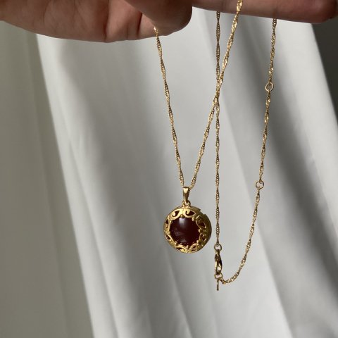 Akik Taşı Vintage Kolye