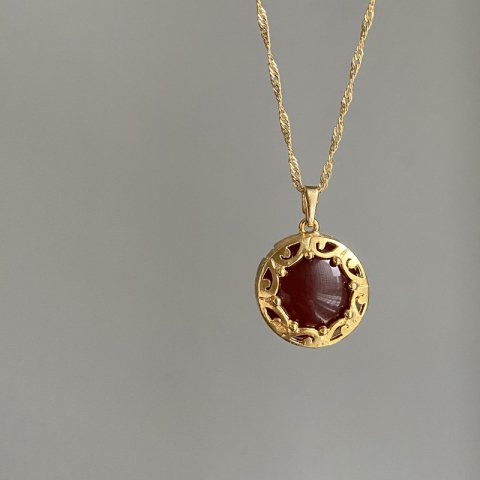 Akik Taşı Vintage Kolye