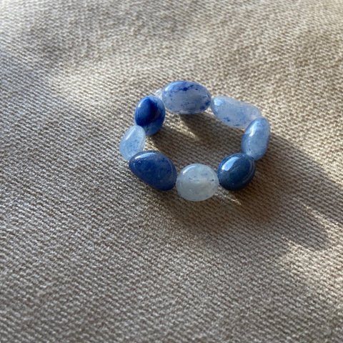 Mavi Akik Doğal Taş Yüzük
