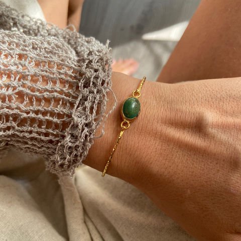 Turkuaz Doğal Taş Kelepçe Bileklik