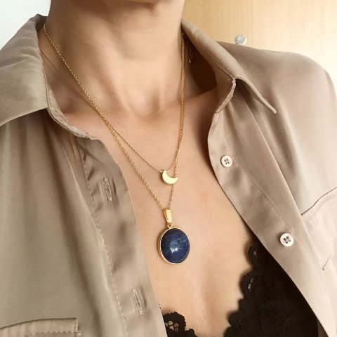 Basic Minimal Ay Kolye