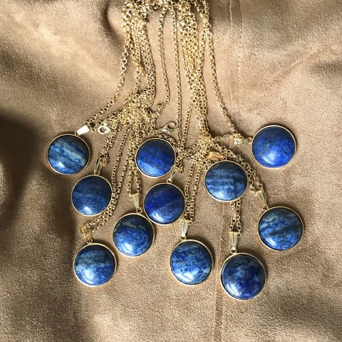 Lapis World Büyük Doğal Taş Kolye