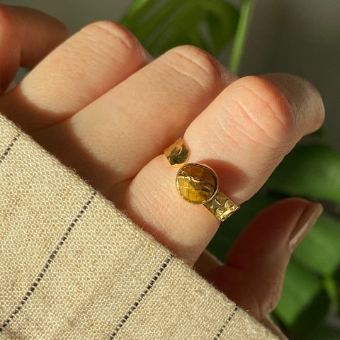 Kaplangözü Taşlı Minimal Yüzük