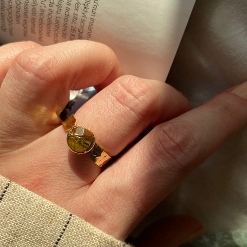 Kaplangözü Taşlı Minimal Yüzük