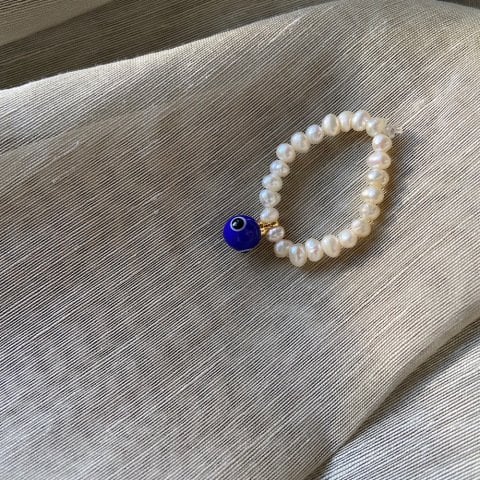 Nazarlı Kum İnci Yüzük