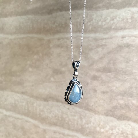 Damla Akuamarin 925 Gümüş Kolye
