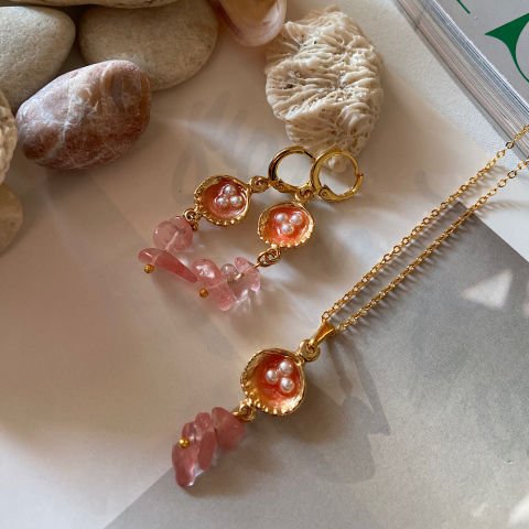 Mezat Zamanı Gül Kuvars Set