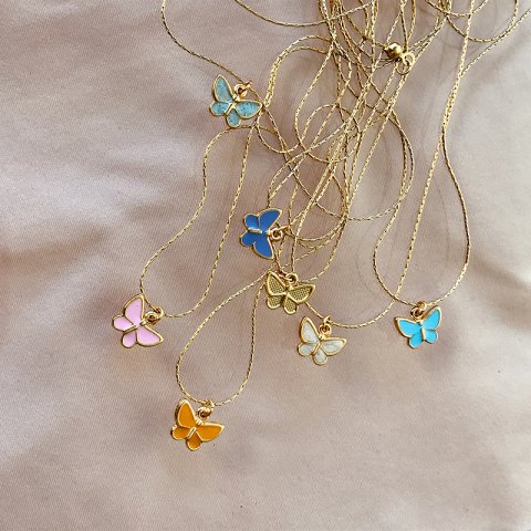 PastelFly Tekli Kelebek Kolye