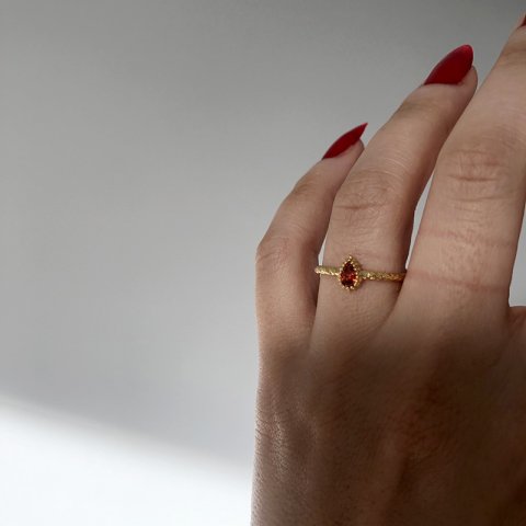 Minimal Damla Yüzük