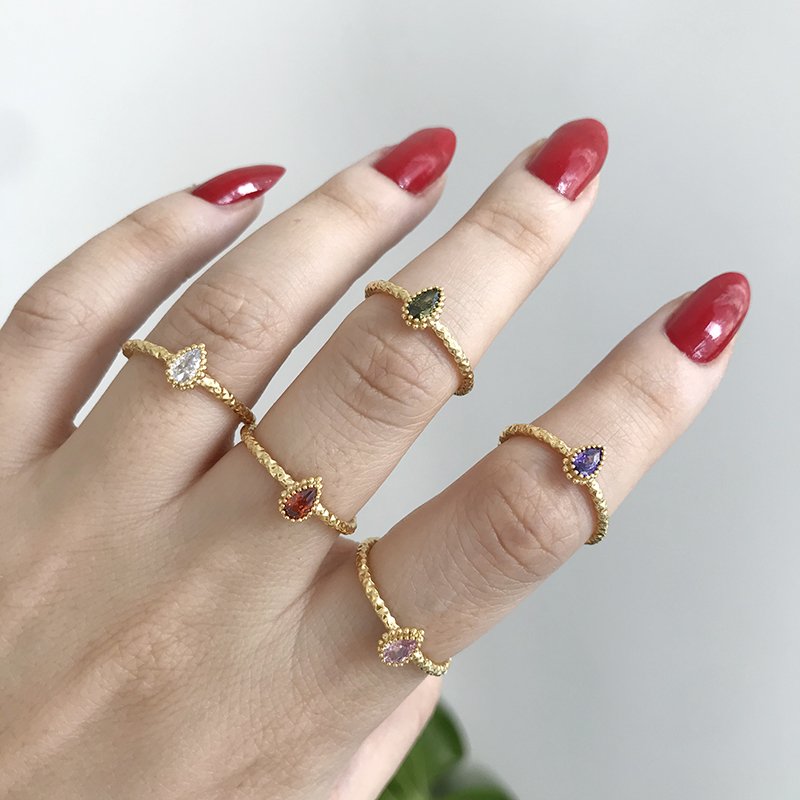 Minimal Damla Yüzük