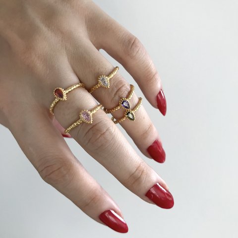 Minimal Damla Yüzük