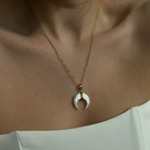 Horn Sedef Taşı Kolye