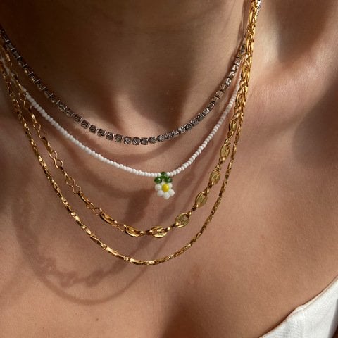 Taşlı Choker Kolye