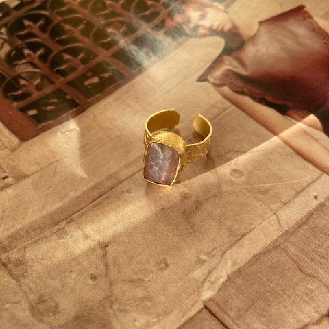 Dörtgen Akik Taş Yüzük