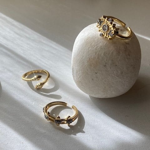 Sun and Moon Üçlü Yüzük Set