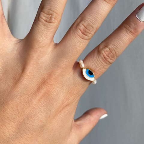 Giz Göz İnci Yüzük