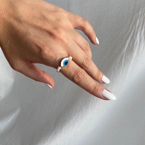 Giz Göz İnci Yüzük