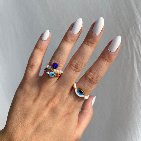 Giz Göz İnci Yüzük